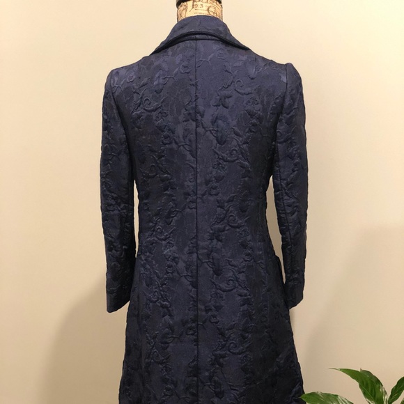 Vintage navy blue long length coat - Picture 11 of 16